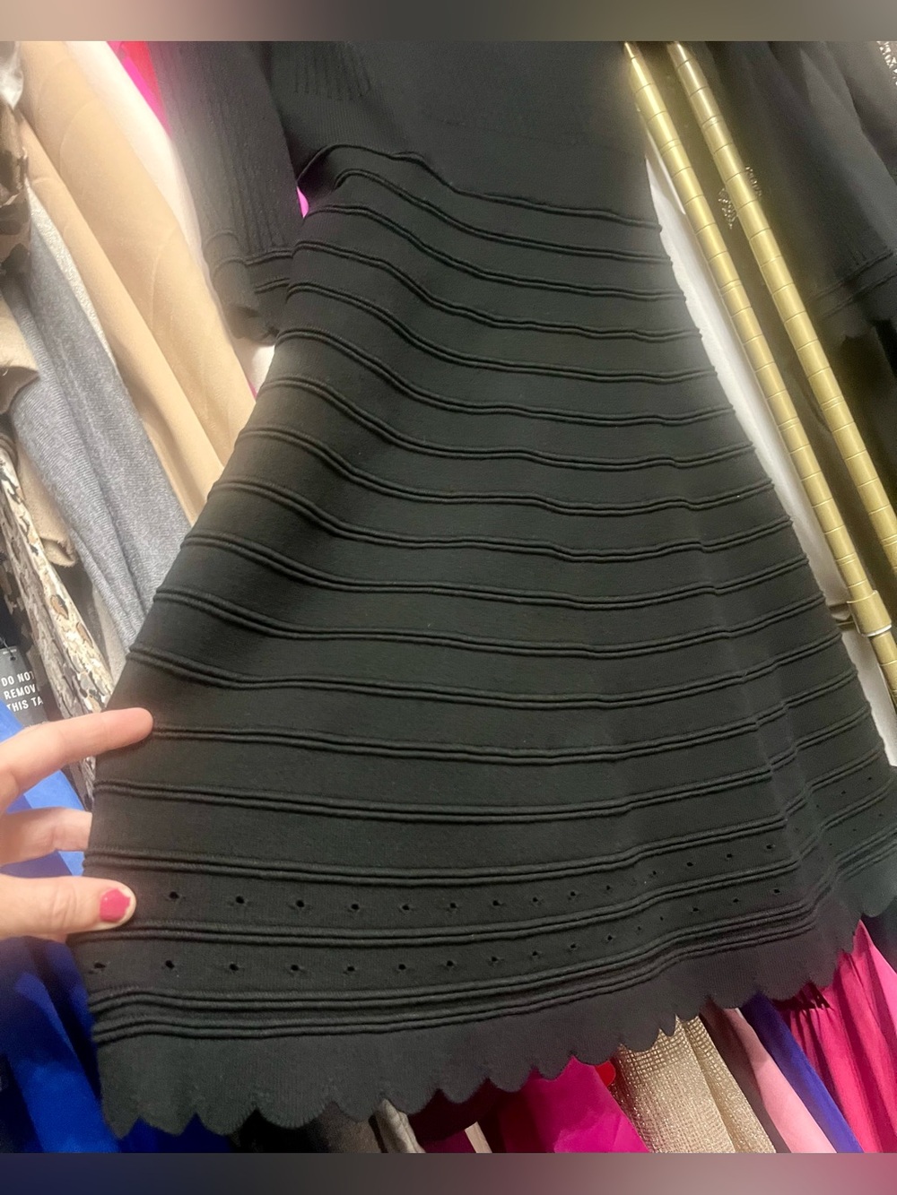 kate spade scalloped fit & flare knit dress Sz 8 Pd $349 - Picture 3 of 8